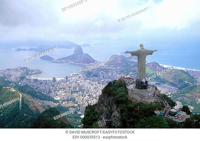 Statue of Christ the Redeemer. Corcovado Mountain. Rio de Janeiro. Brazil
