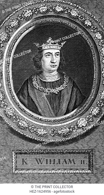 King William II. Portrait of William Rufus (1056-1100), son of William the Conqueror