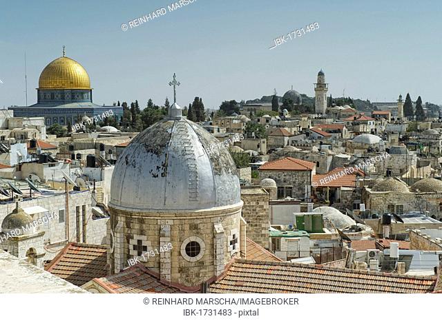 Old City of Jerusalem with Dome of the Rock, Israel, Middle East