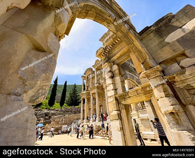 Ancient city of Ephesus, Celsus Library, Selcuk, Izmir, Turkey