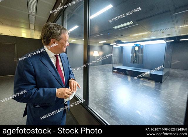 14 July 2021, Baden-Wuerttemberg, Stuttgart: Armin Laschet, Minister President of North Rhine-Westphalia, Federal Chairman of the CDU and candidate for...
