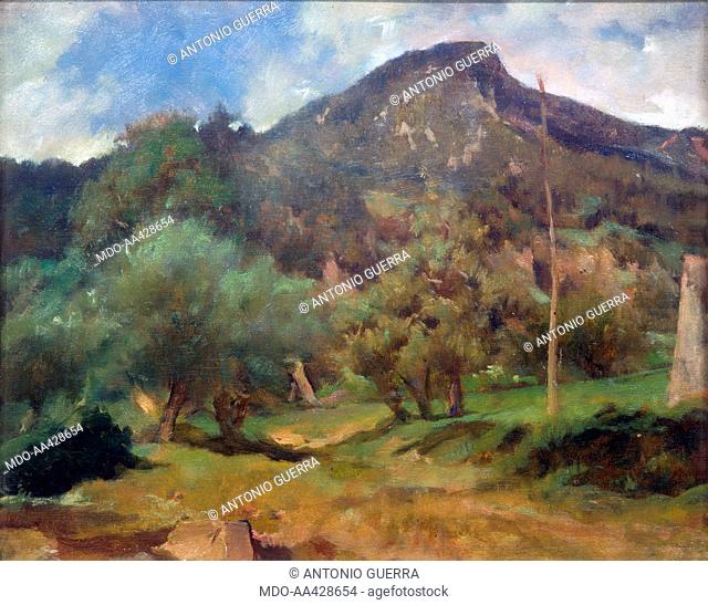 Merano all'Eremita, by Ferruccio Giacomelli, 1947 - 1950, 20th Century, oil on canvas. Italy, Emilia Romagna, Bologna, Cassa di Risparmio