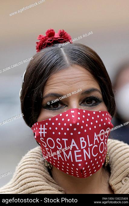 Madrid, Spain; 16/12/2020.- National Association of Flamenco Tablaos of Spain, have presented an initiative to reactivate their activity and protested at the...
