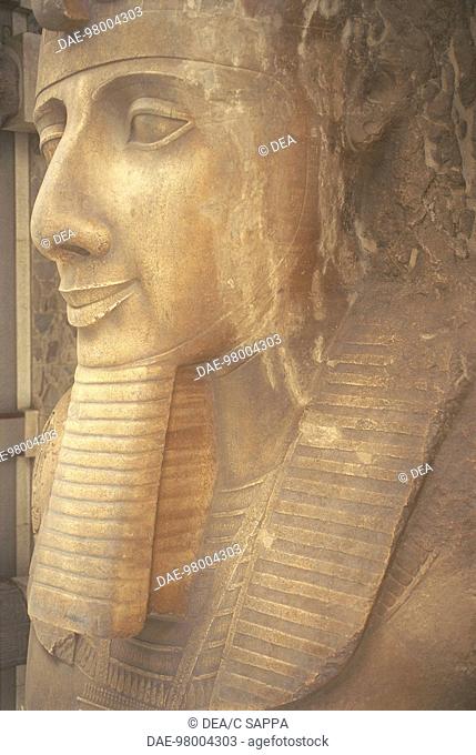 Egypt - Cairo - Ancient Memphis (UNESCO World Heritage List, 1979). Colossal statue of Ramses II. Detail