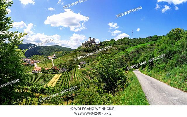 Austria, Lower Austria, Wachau, Kremstal, Senftenberg, Castle ruin Senftenberg
