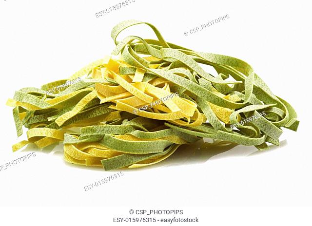 Tagliatelle paglia e fieno homemade tipycal italian pasta