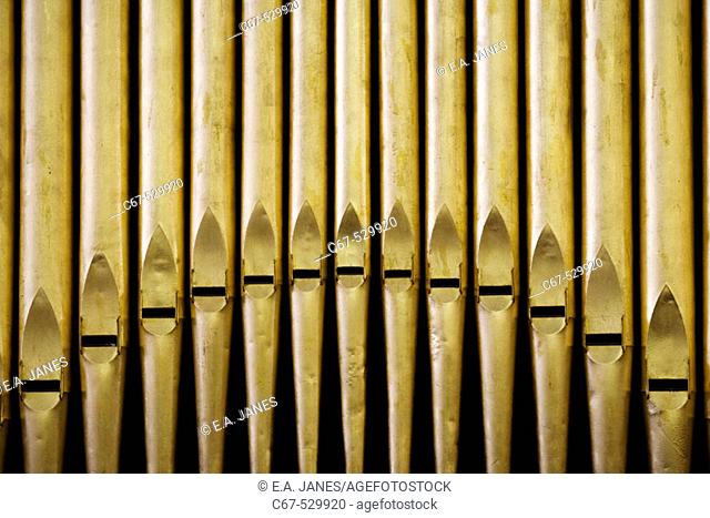 Organ pipes, Wiveton Church, Norfolk, UK