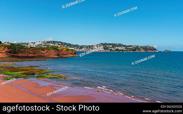 Livermead Sands, Torbay, England, UK - with Torquay in the background