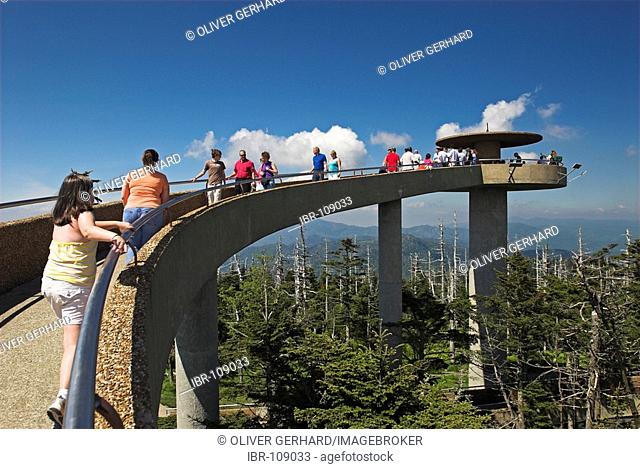 Tower on Clingman's Dome, Great Smokey Mountains National Park, North Carolina and Tennessee, USA
