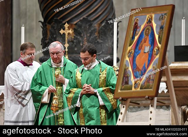 Vatican State Secretary Cardinal Pietro Parolin Celebrates a Mass for the new Papal Swiss Guards at Saint Peter's Basilica
