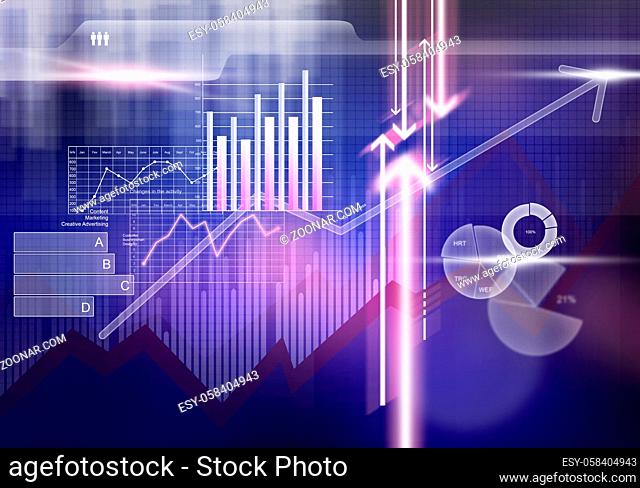 Digital background image with graphs and diagrams