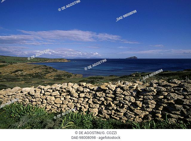 View of Cape Sperone, Sant'Antioco island, Sardinia, Italy