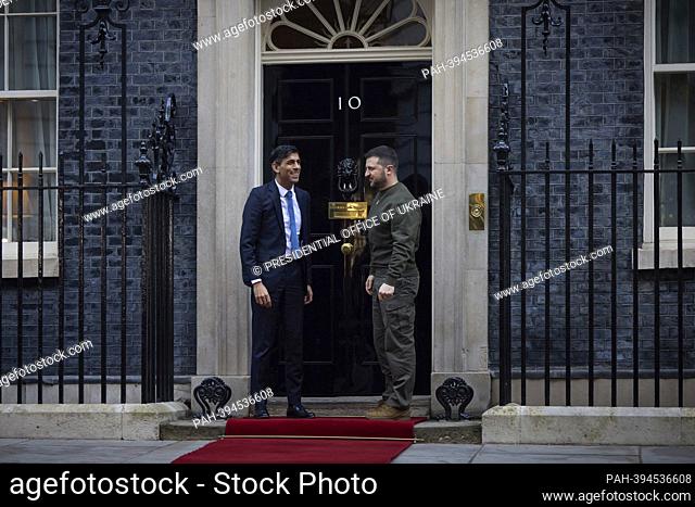 President Volodymyr Zelenskyy visits Rishi Sunak (Prime Minister of Great Britain) at 10 Downing Street in London on February 8th, 2023