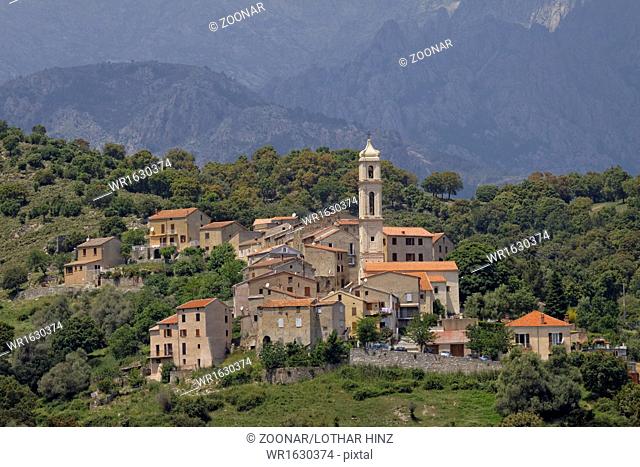 Hill village of Soveria, near Corte, Corsica