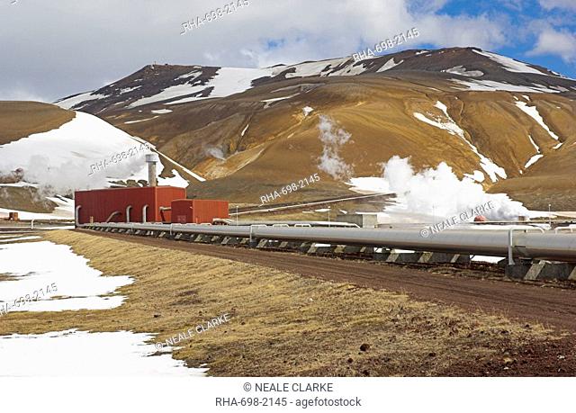 Krafla geothermal power station, Kroflustod, near Lake Myvatn, North area, Iceland, Polar Regions