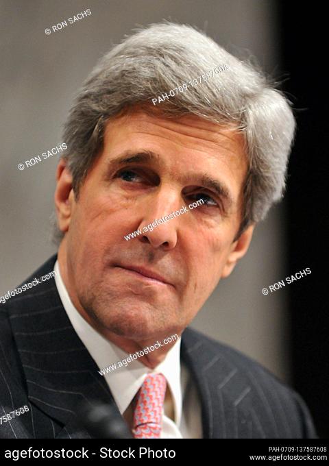 Washington, DC - January 15, 2009 -- Chairman John Kerry (Democrat of Massachusetts) listens as Dr. Susan Rice testifies before the United States Senate Foreign...