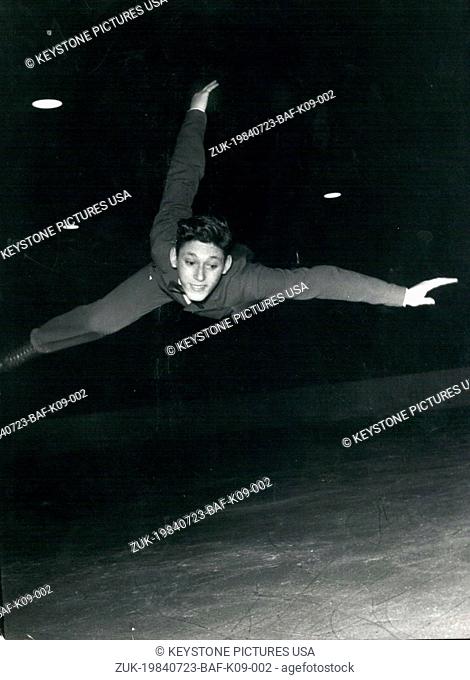 Jul. 23, 1984 - Alain Calmat is pictured at figure skating championships in Bratislava in 1958. (Credit Image: © Keystone Press Agency/Keystone USA via...