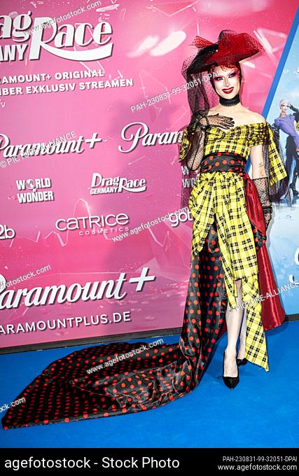 31 August 2023, Berlin: Lélé Cocoon comes to the premiere of the TV competition ""Drag Race Germany"". The new show ""Drag Race Germany