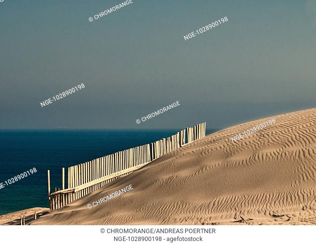 Dune of Punta Paloma, Tarifa, Costa de la luz, Andalusia, Spain in the evening light