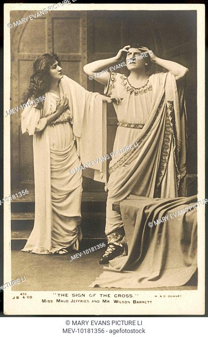 WILSON BARRETT British actor, chiefly in melodrama, seen here as Marcus Superbus in his own pseudo- religious play 'The sign of the cross'
