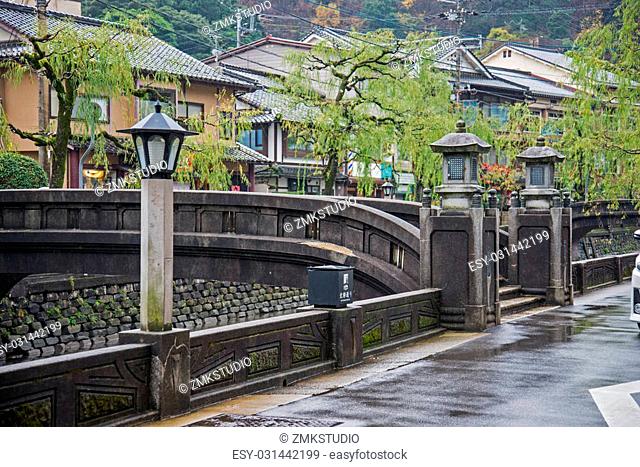 Kinosaki onsen town, famous and beautiful hot spring town in rural area of Japan