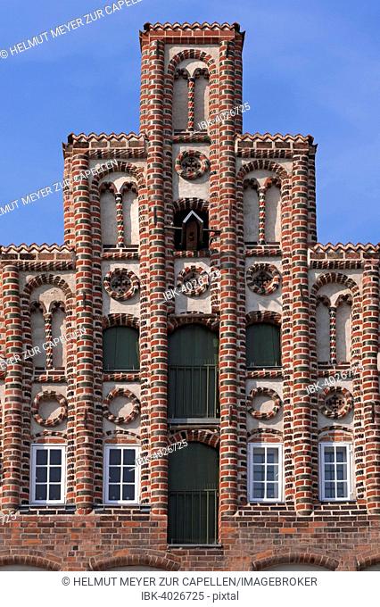Gothic stepped gable, Lüneburg, Lower Saxony, Germany