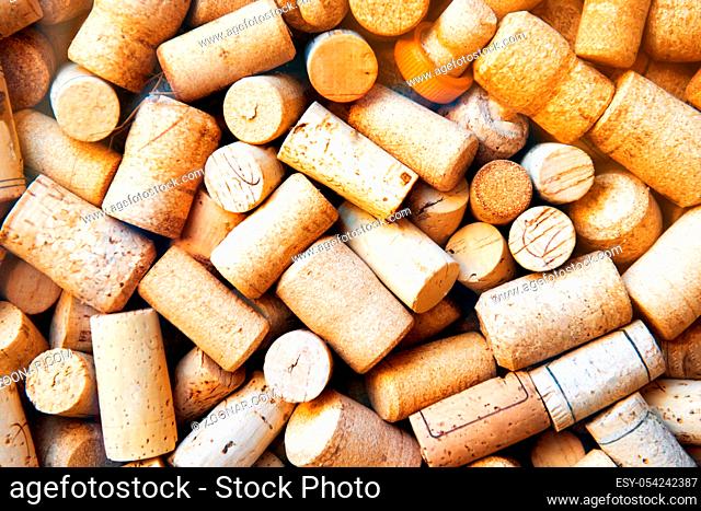 Wine corks collection texture for winery background