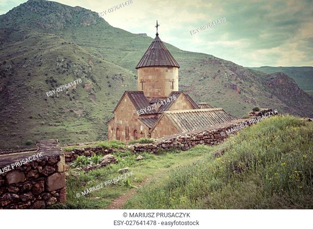 Ancient monastery Noravank in the mountains in Amaghu valley, Armenia