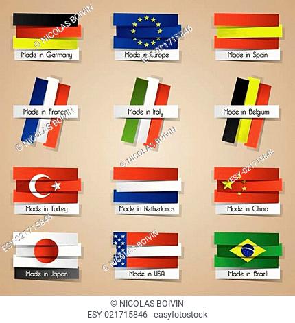 Countries Made In Badges