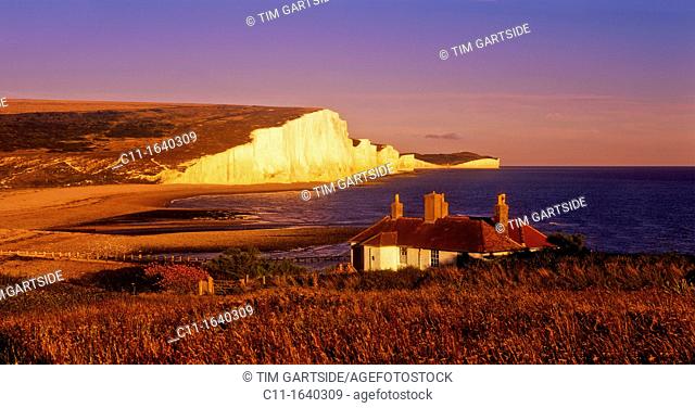 coastguard cottage, south downs, seven sisters, south downs, national park south coast, england, uk, europe