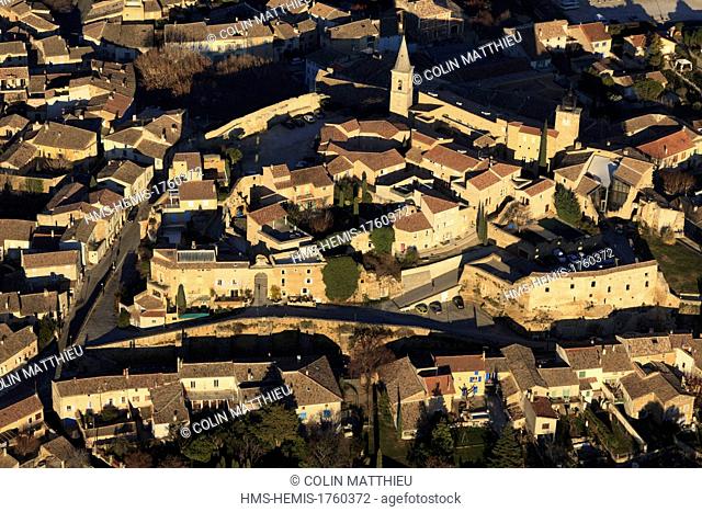 France, Vaucluse, Enclave des Papes, Grillon (aerial view)