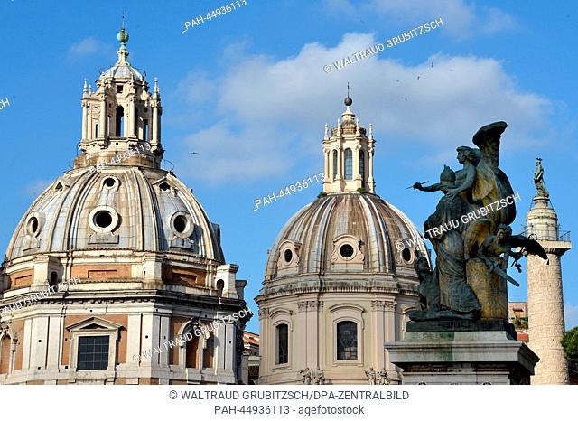 The churches 'Santa Maria di Loretto' and 'Santissimo Nome di Maria al Foro Traiano', a group of sculptures at the Monumento a Vittorio Emanuele II and the...