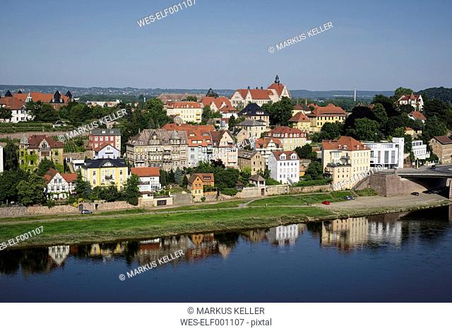 Germany, Saxony, Meissen, view to the city from Albrechtsburg