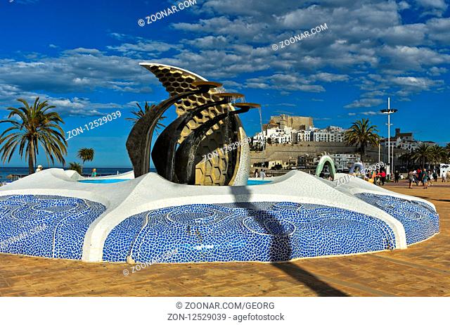 Cela Springbrunnen, Peníscola, Costa del Azahar, Provinz Castellon, Spanien / Cela Fountain, Peníscola, Costa del Azahar, Province of Castellon, Spain