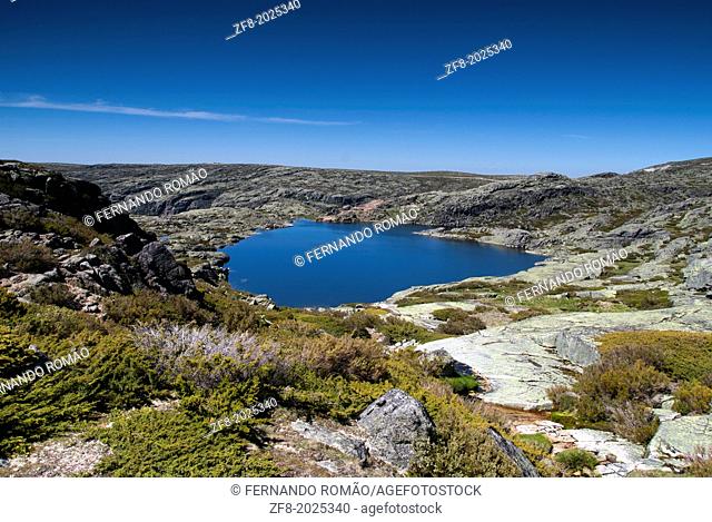 Mountain lake at Estrela Mountain Natural Park, Portugal