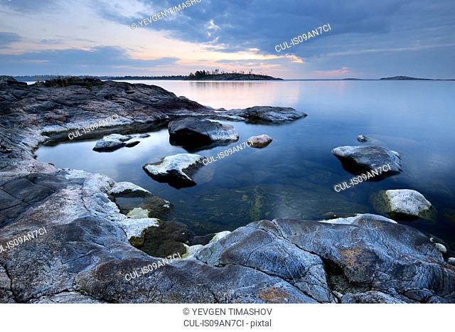 View of Ladoga Lake from Iso Koirasaari Island, Ladoga Lake, Republic of Karelia, Russia