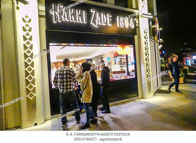 Istanbul, Turkey A candy shop or Turkish Delight shop on Divan Yolu Cd Street
