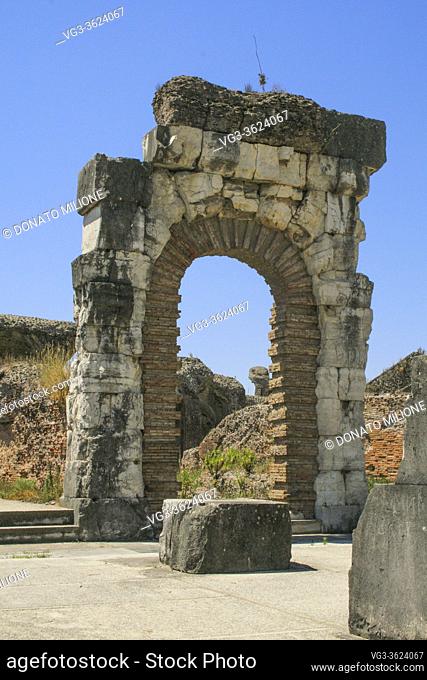Santa Maria Capua a Vetere, Province of Caserta, Campania, Italy, Europe. The Campanian amphitheatre (Anfiteatro Campano) of Santa Maria Capua Vetere