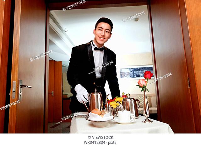 The hotel waiter