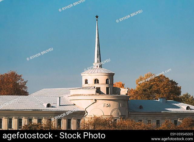 Grodno, Belarus. View Of New Hrodna Castle In Summer Day. Royal Palace Of Augustus Iii Of Poland And Stanislaw August Poniatowski Where Famous Grodno Sejm Took...