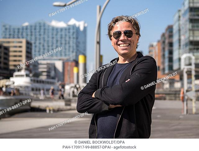 dpa Exclusive - Pianist and conductor Kristjan Jaervi pictured at HafenCity in Hamburg, Germany, 29 August 2017. The Elbphilharmonie (Elbe Philharmonic Hall)...