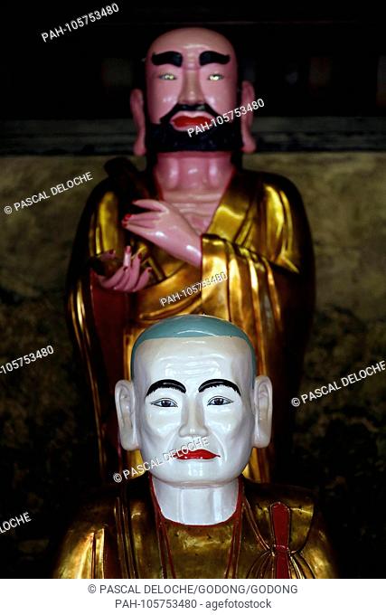 Chua Ho Quoc pagoda. Tran Nhan Tong was the third emperor of the Tran dynasty. Phu Quoc. Vietnam. | usage worldwide. - Duong To/Phu Quoc/Vietnam