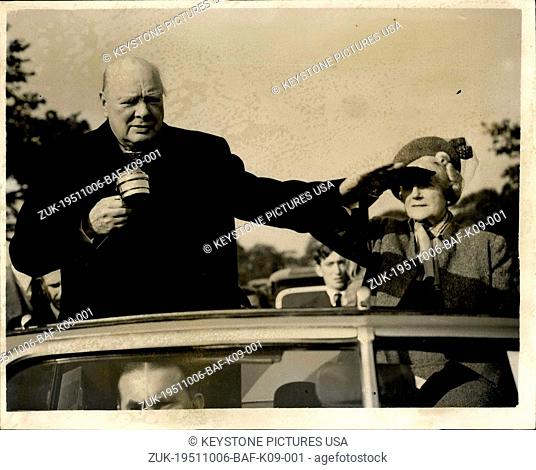 Oct. 06, 1951 - Mr. Churchill tours his constituency: Mr. Winston Churchill this afternoon toured his Woodford Constituency