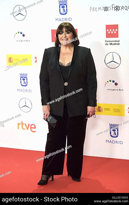 Charo Reina attends 27th Jose Maria Forque Awards - Red Carpet at Palacio de Congresos de IFEMA on December 11, 2021 in Madrid, Spain