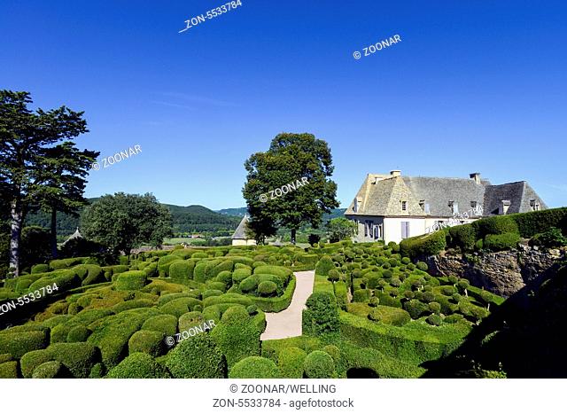 Garten Marqueyssac Gemeinde Vezac Departement Dordogne Region Perigord Frankreich Europa Les Jardins suspendus de Marqueyssac  Overhanging Gardens of...