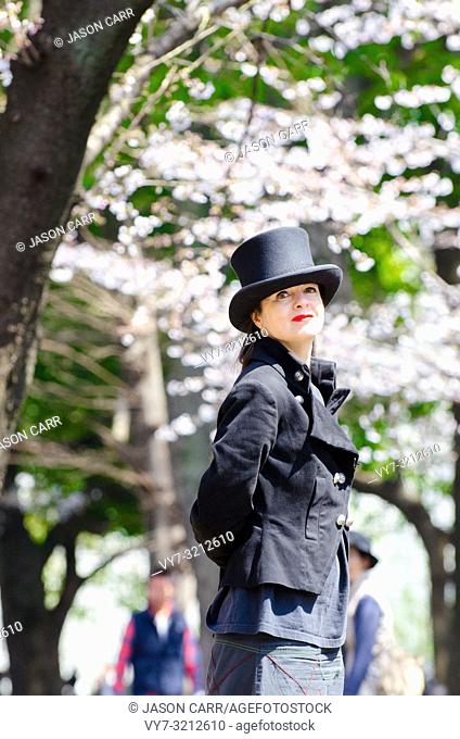 Shibuya, Tokyo / Japan - April 5 2012 : French writer AmŽlie Nothomb poses for pictures in Tokyo, Japan. She visited Tokyo to film her documentary show 'La...
