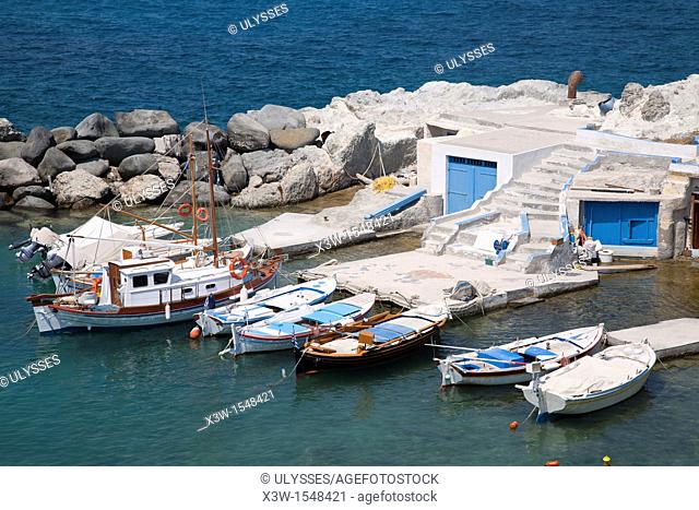 mandrakia village, milos island, cyclades islands, greece, europe