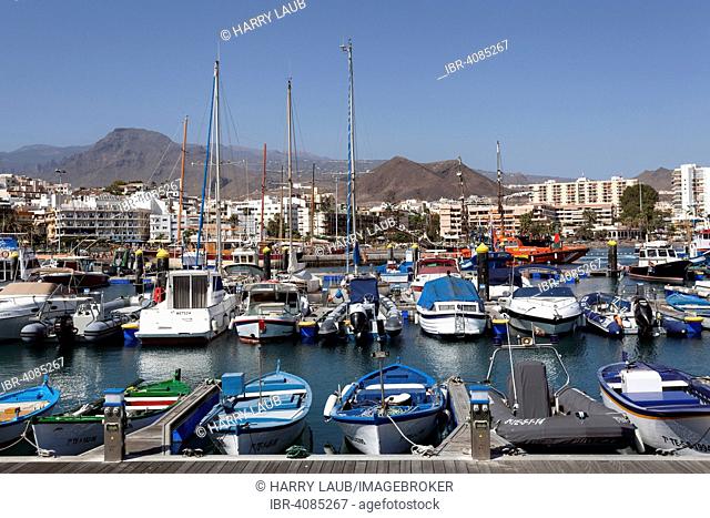 Boats in the harbour, Los Cristianos, Tenerife, Canary Islands, Spain