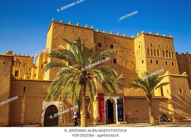 Kasbah of Taourirt Ouarzazate, built by Pasha Glaoui. Unesco World Heritage Site . Morocco, Maghreb North Africa