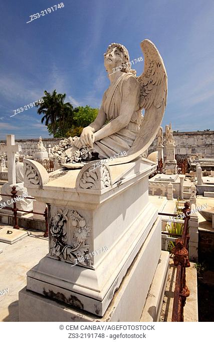 Statues at the cemetery La Reina, Cienfuegos, Cuba, West Indies, Central America